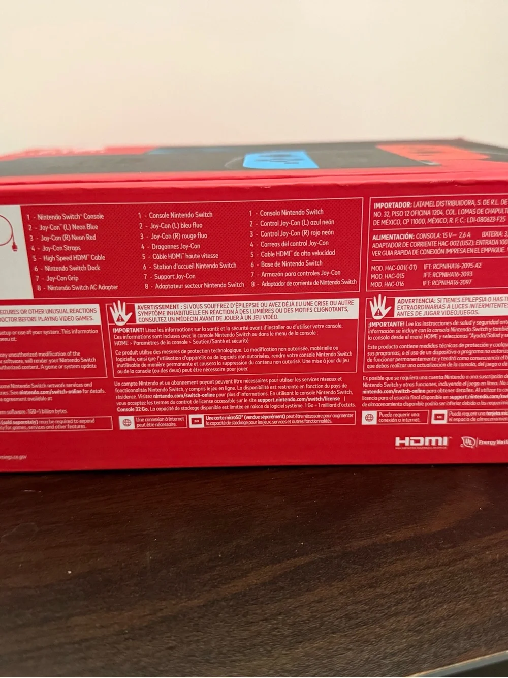 Nintendo Switch Console with Blue & Red Joy-Con Controllers NIB